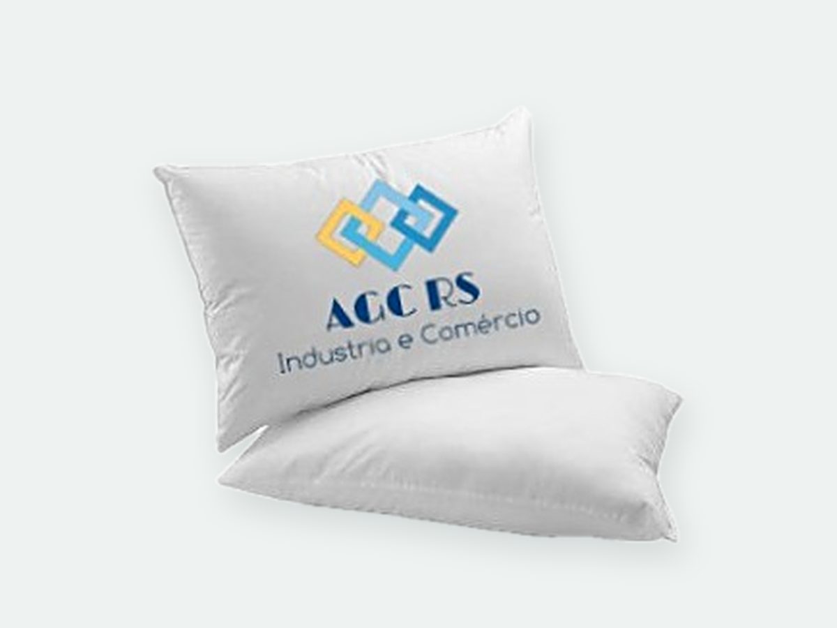 Travesseiros de fibra personalizados com logo